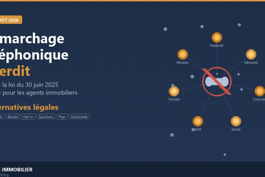 Démarchage téléphonique immobilier interdit en août 2026 : 7 alternatives légales pour les agents immobiliers
